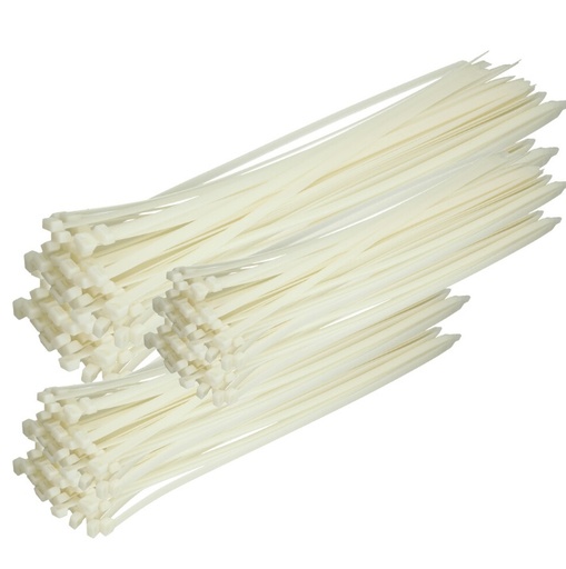 [33520215] Cable Tie 140mm x 3.6mm White Nylon - 100 Pack