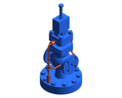 [790074297] DN80 DP143 pilot operated pressure reducing valve. Range 0.2 to 17bar - Red spring. Cast steel body. Flanged ANSI150 Spirax Sarco